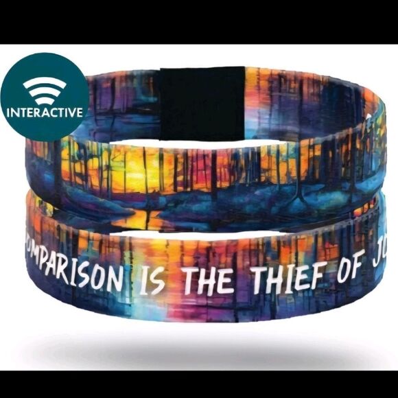 ZOX "COMPARISON IS THE THIEF OF JOY" #937 INTERACTIVE MED collectible wristband - Picture 4 of 5